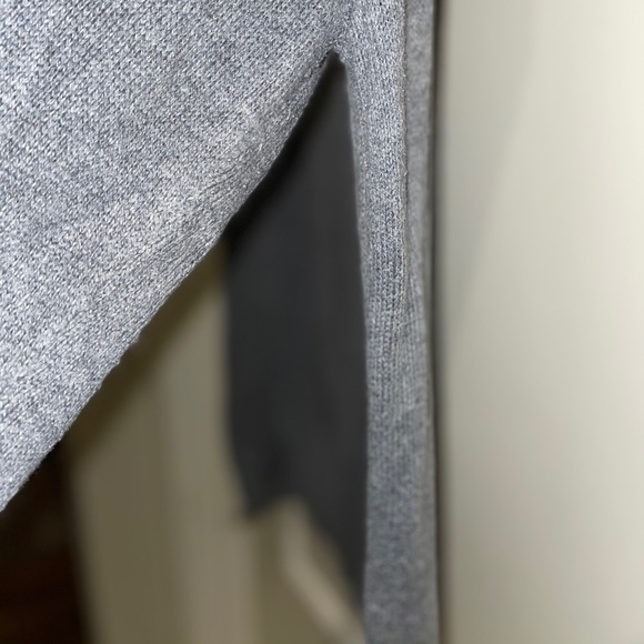 LOFT Embellished Jeweled Collar Gray Sweater - Picture 6 of 8